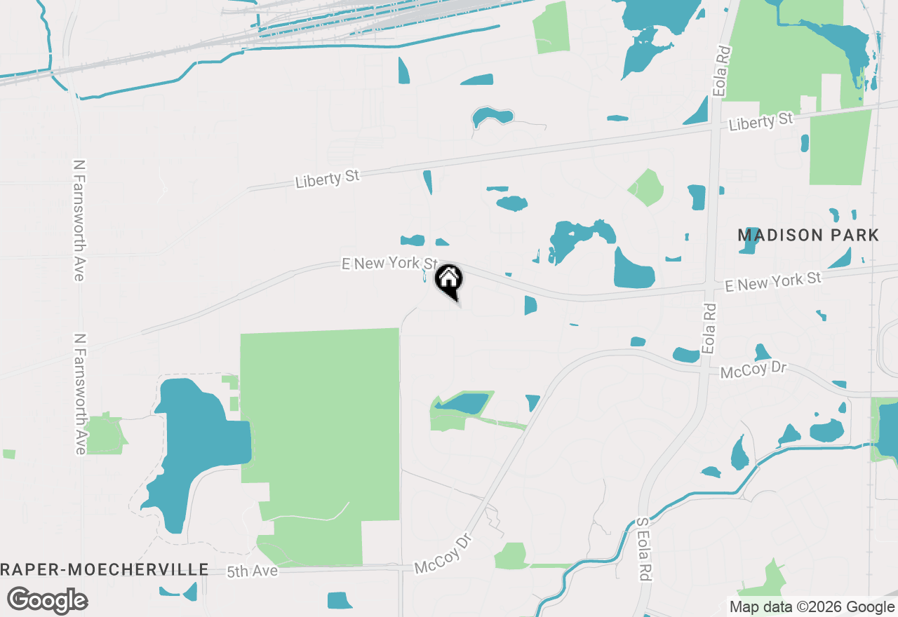Map of 307 Abington Woods Drive, Aurora, IL 60502