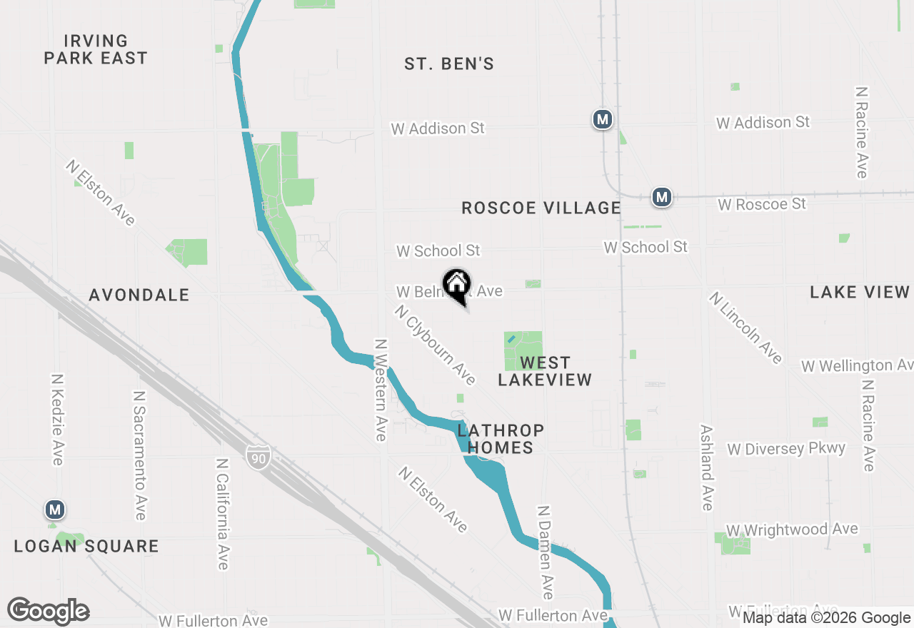Map of 3124 N Leavitt Street, Chicago, IL 60618