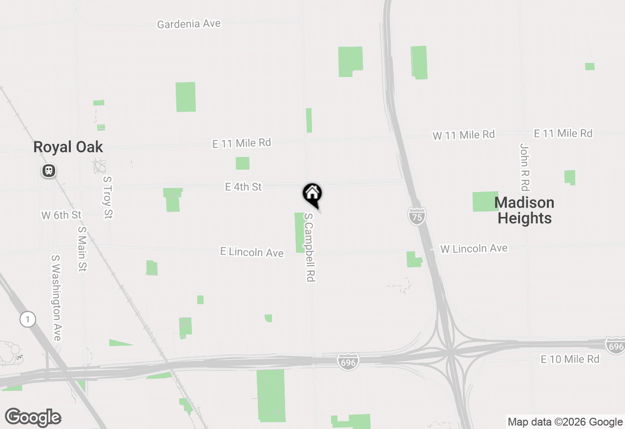 Map of 535 S Campbell Road, Royal Oak, MI 48067