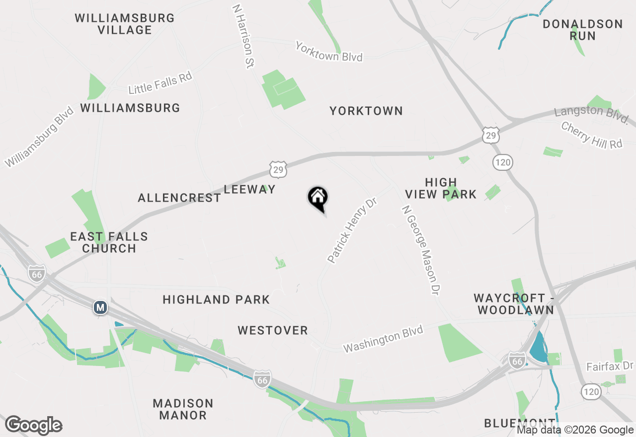 Map of 2012 N Jefferson Street, Arlington, VA 22205