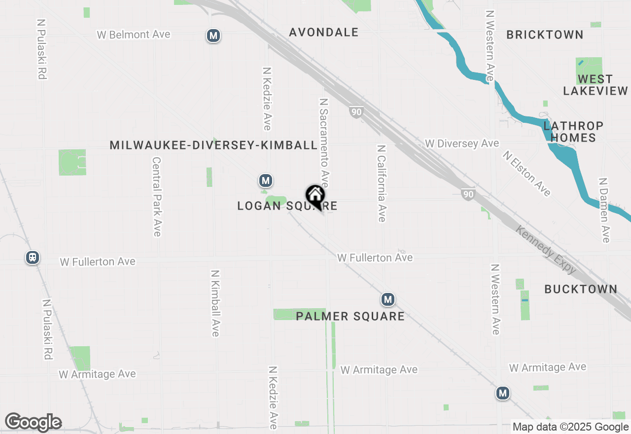Map of 2518 N Willetts Court #GS, Chicago, IL 60647