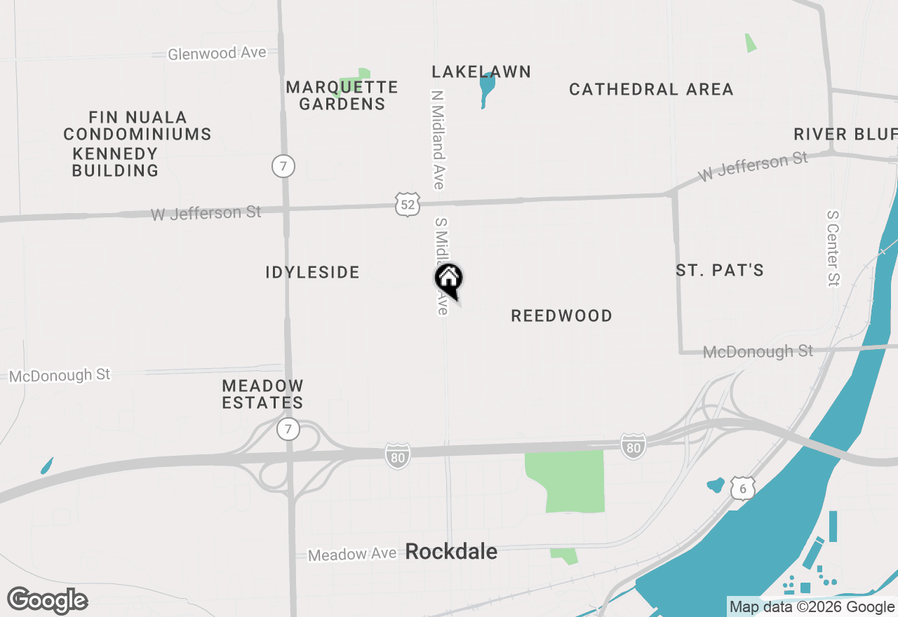 Map of 222 S Midland Avenue, Joliet, IL 60436