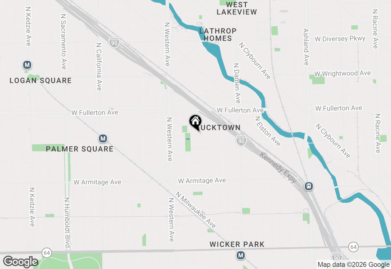 Map of 2233 W Lyndale Street #A, Chicago, IL 60647