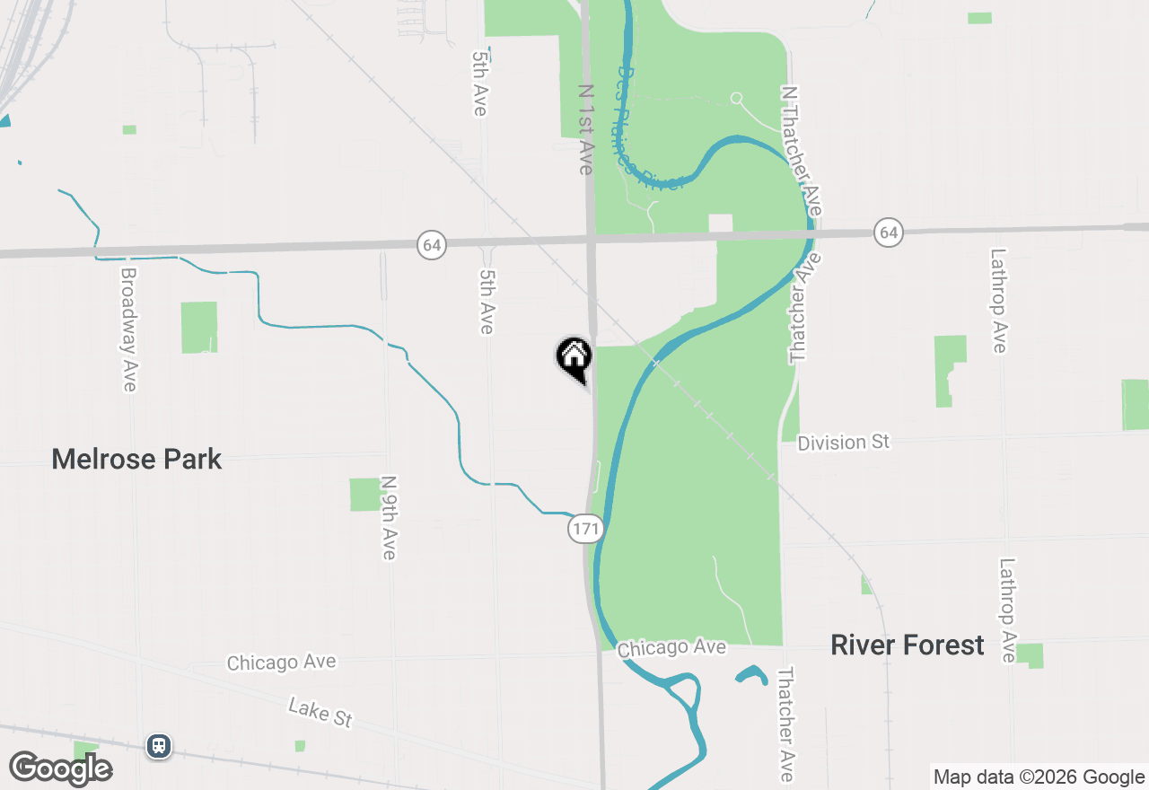 Map of 1621 Clay Court #HOUSE, Melrose Park, IL 60160