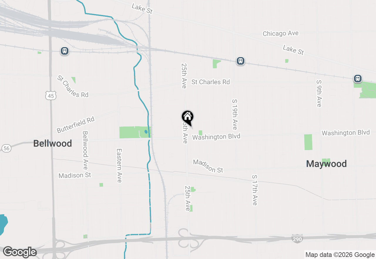 Map of 525 25th Avenue, Bellwood, IL 60104
