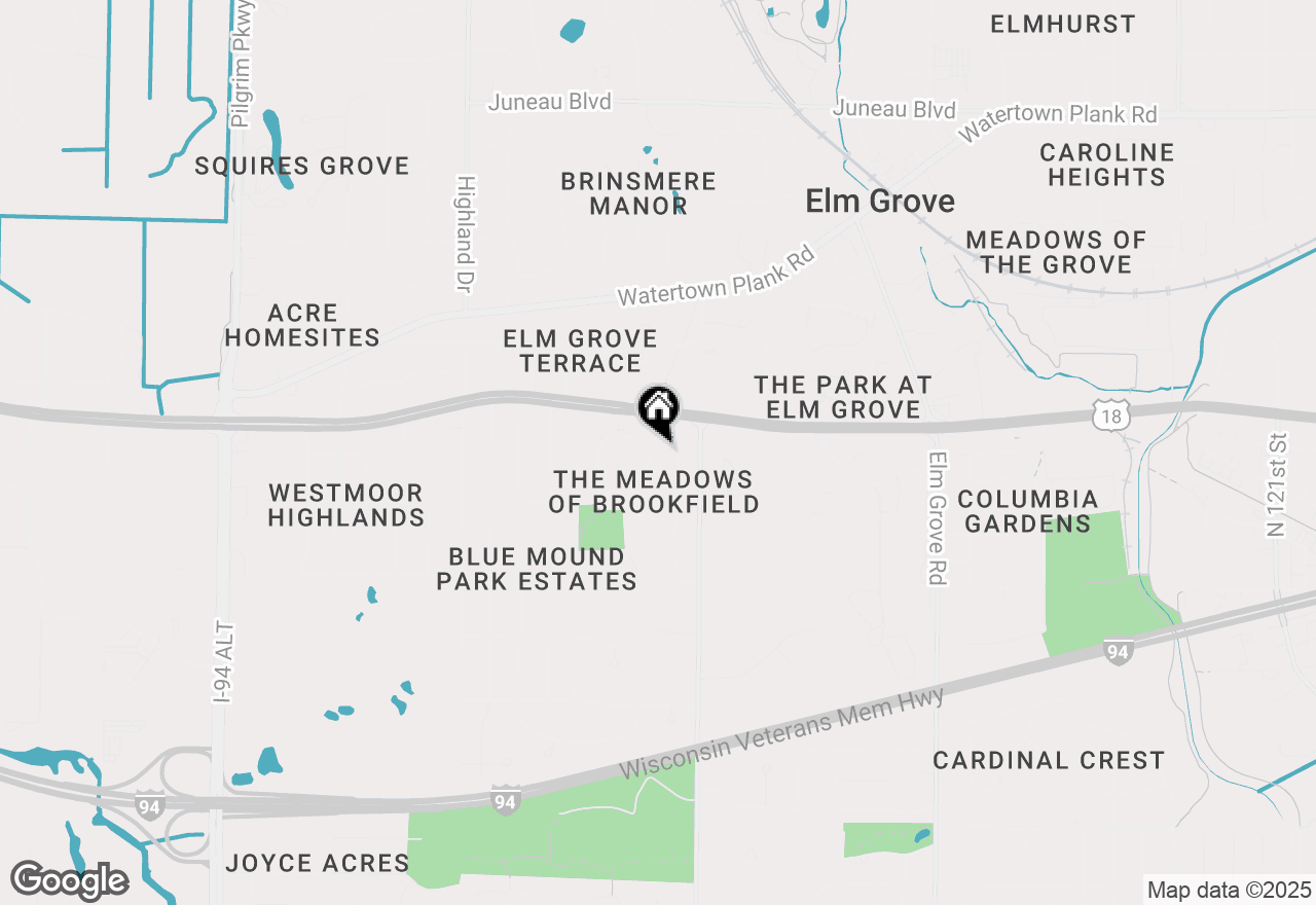 Map of 430 Bunker Hill Dr, Brookfield, WI 53005