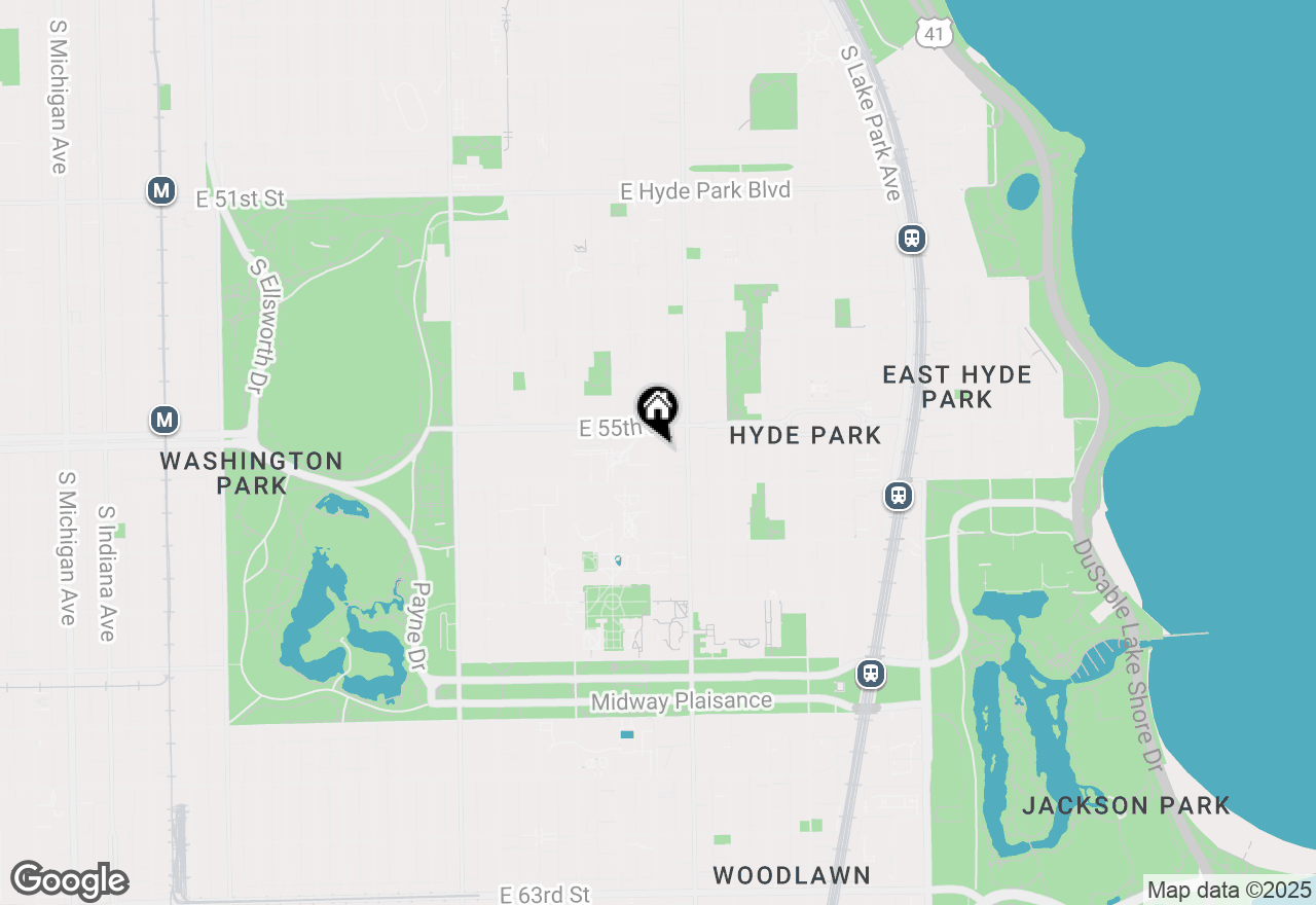 Map of 5527 S University Avenue #1W, Chicago, IL 60637