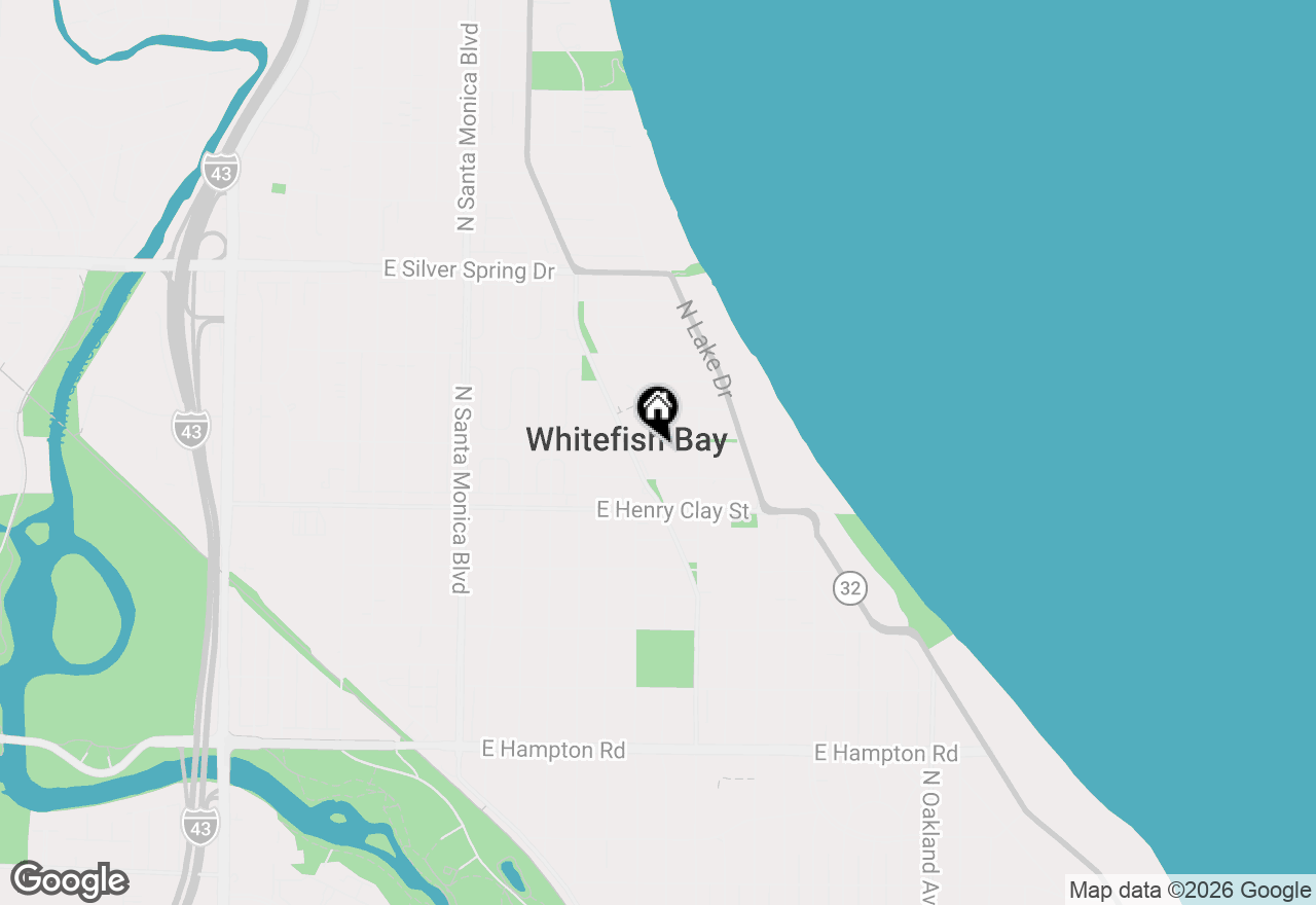 Map of 927 E Lexington Blvd, Whitefish Bay, WI 53217