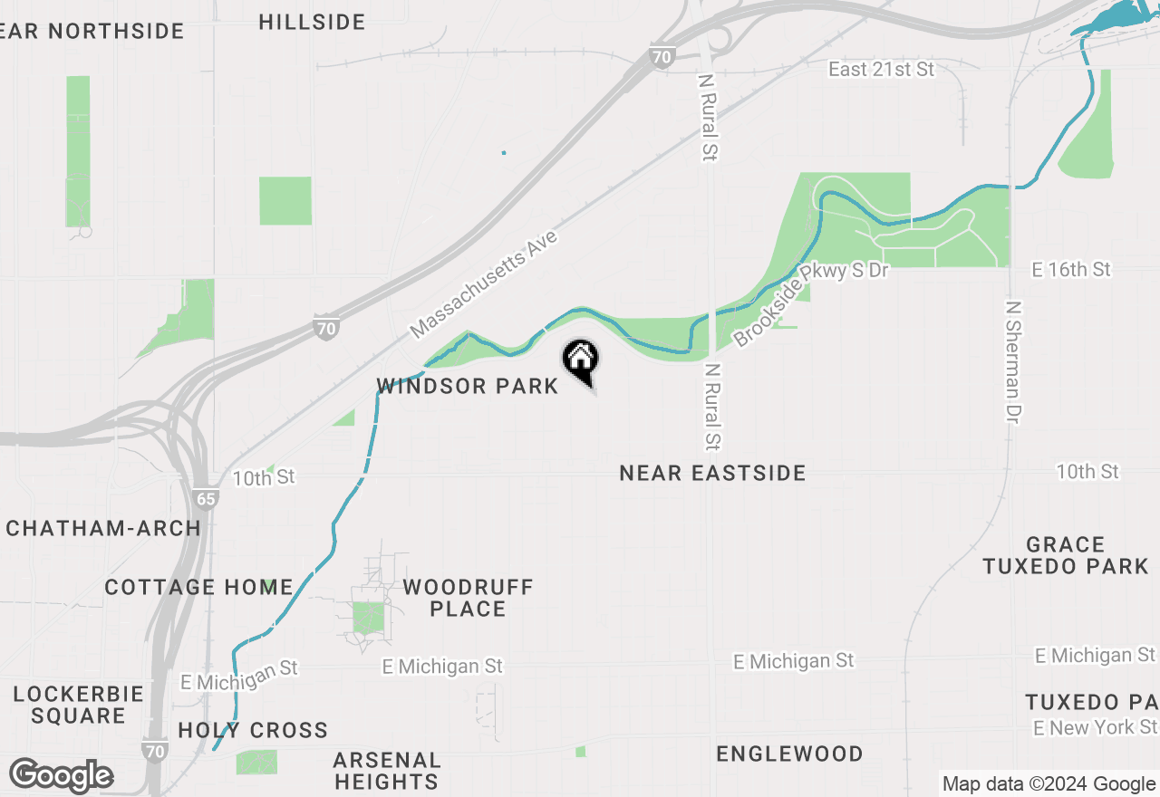 Map of 2230 E 12th Street, Indianapolis, IN 46201