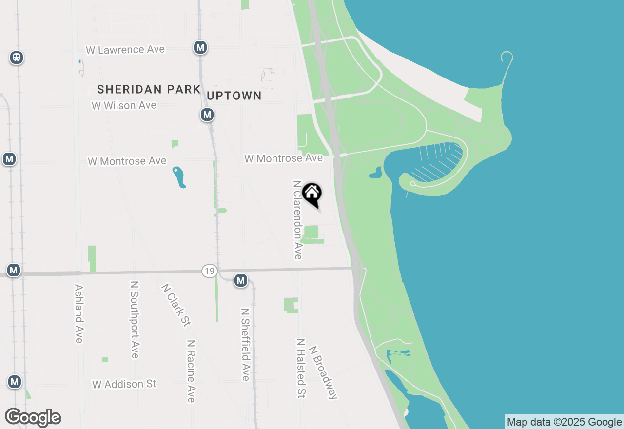 Map of 720 W Gordon Terrace #11E, Chicago, IL 60613