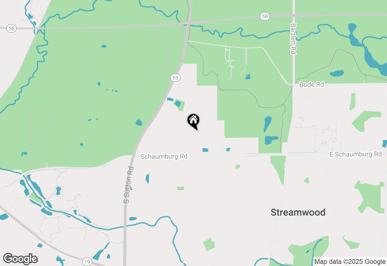 Map of 105 Canton Lane, Streamwood, IL 60107