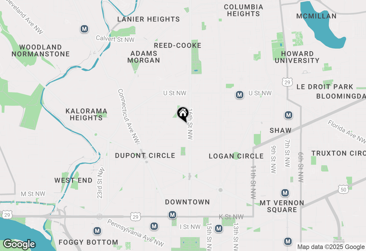 Map of 1620 Riggs Place Nw, Washington, DC 20009