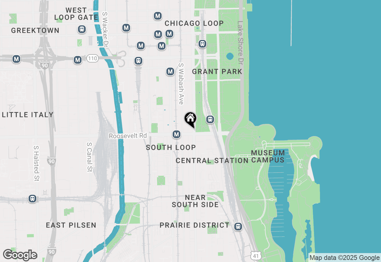 Map of 1160 S Michigan Avenue #4501, Chicago, IL 60605