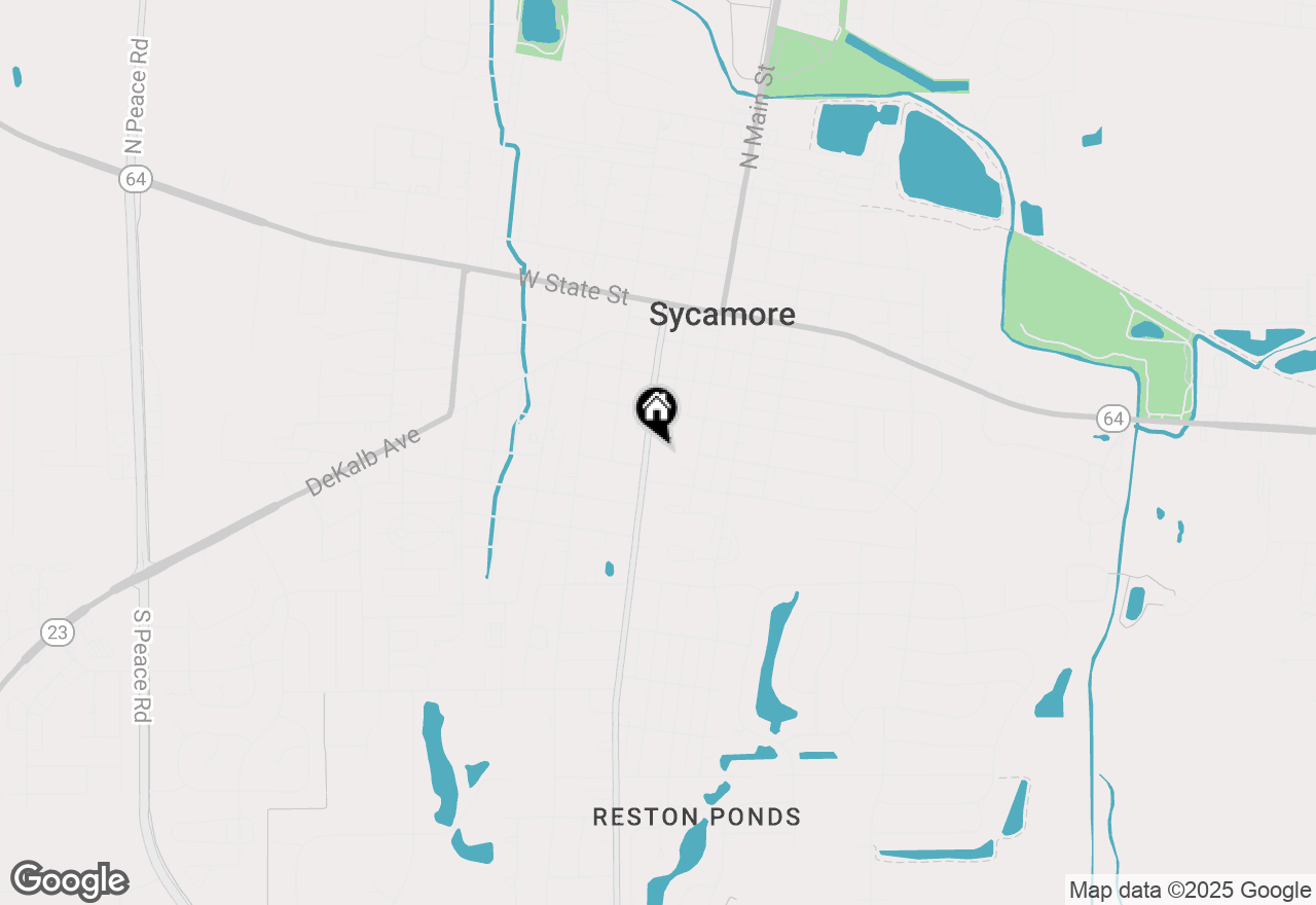 Map of 446 Somonauk Street, Sycamore, IL 60178