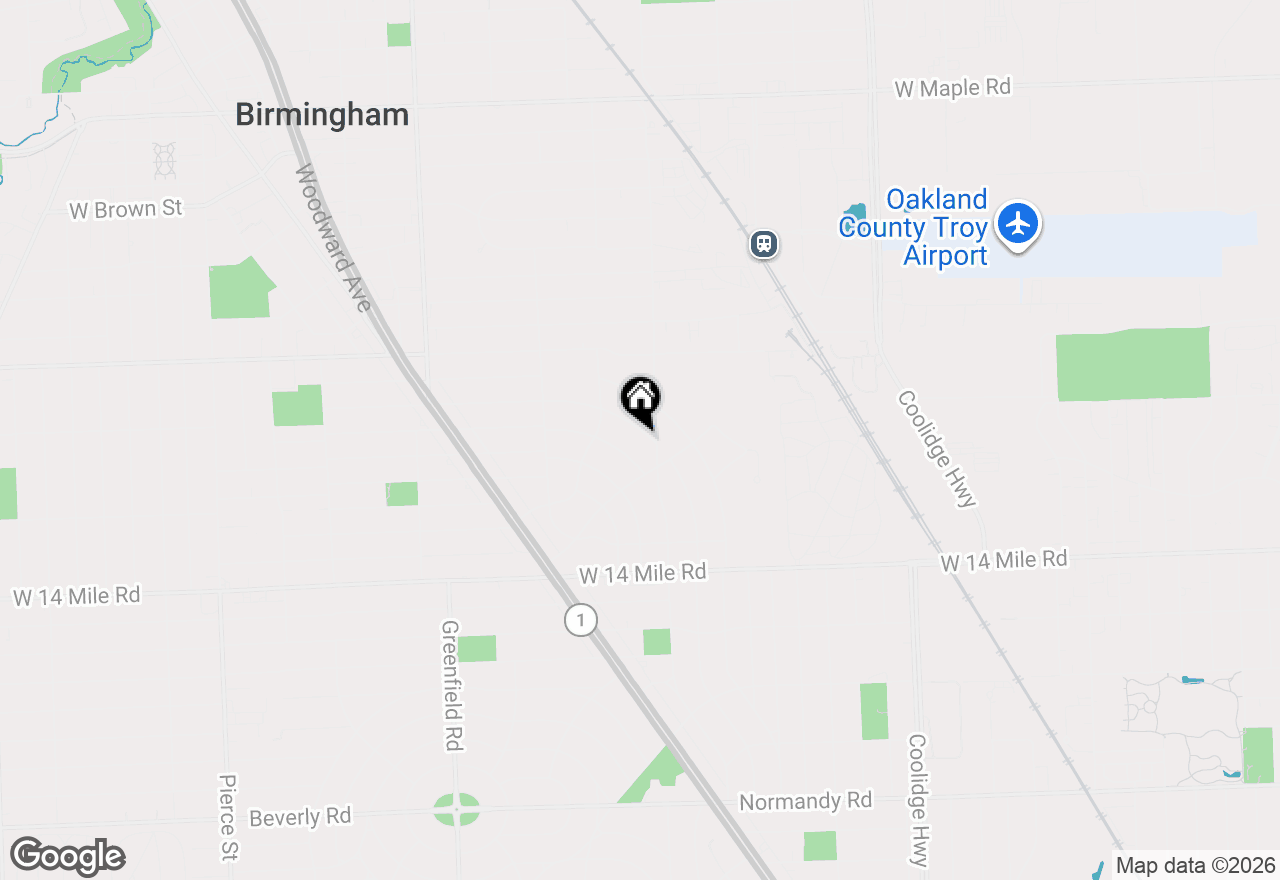 Map of 1942 Humphrey Avenue, Birmingham, MI 48009