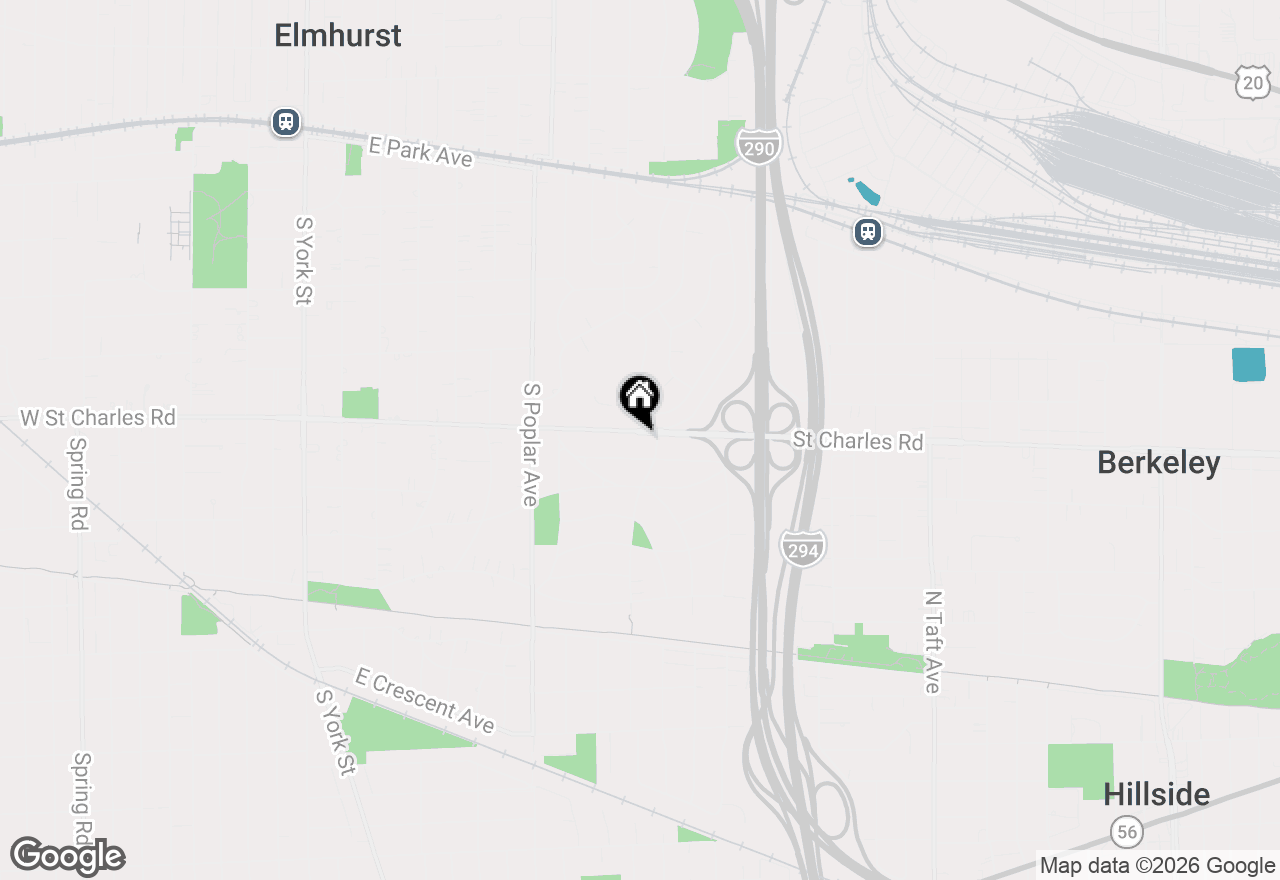 Map of 392 E Saint Charles Road, Elmhurst, IL 60126