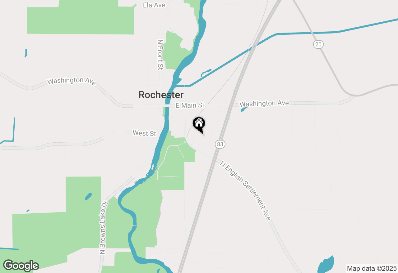 Map of 342 Oak Hill Cir, Burlington, WI 53105