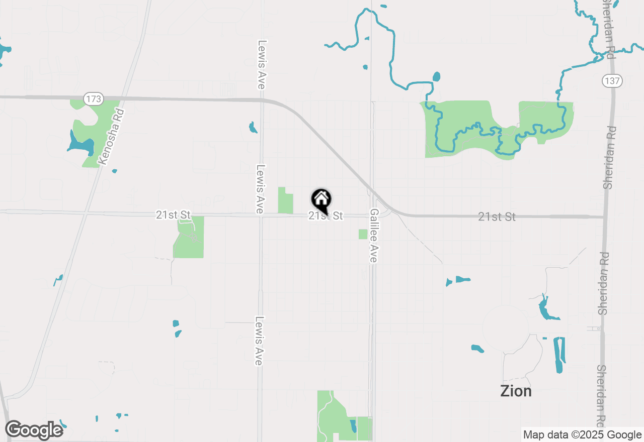 Map of 2703 21st Street, Zion, IL 60099