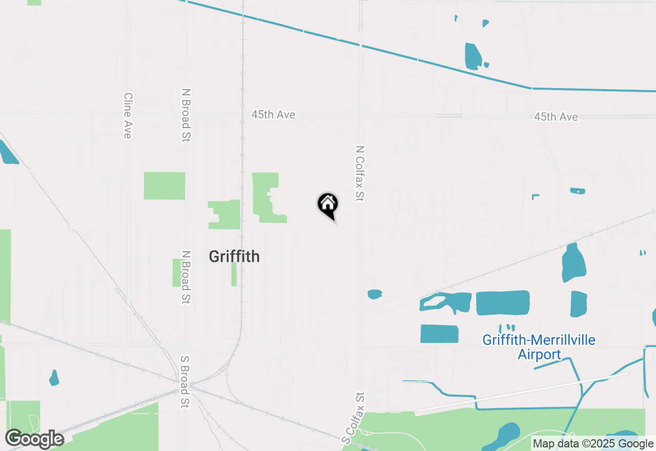 Map of 1040 E Elm Street, Griffith, IN 46319