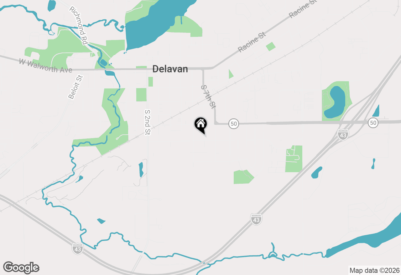 Map of 524 Herman St, Delavan, WI 53115