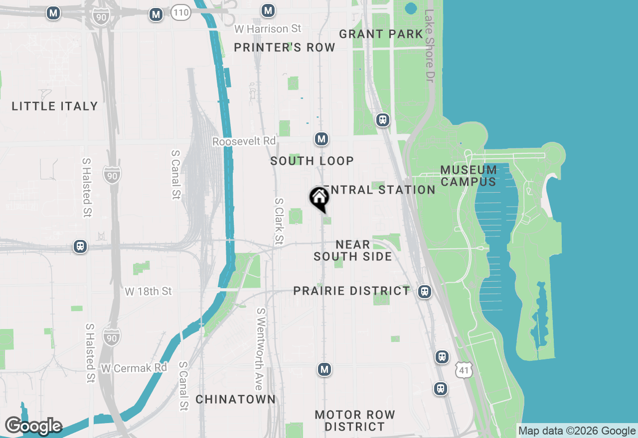 Map of 5 E 14th Place #1204, Chicago, IL 60605