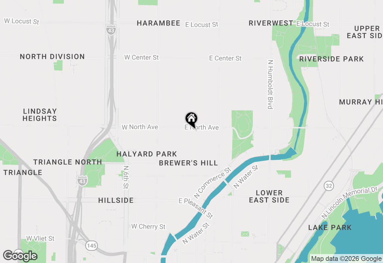 Map of 2228 N Palmer St, Milwaukee, WI 53212
