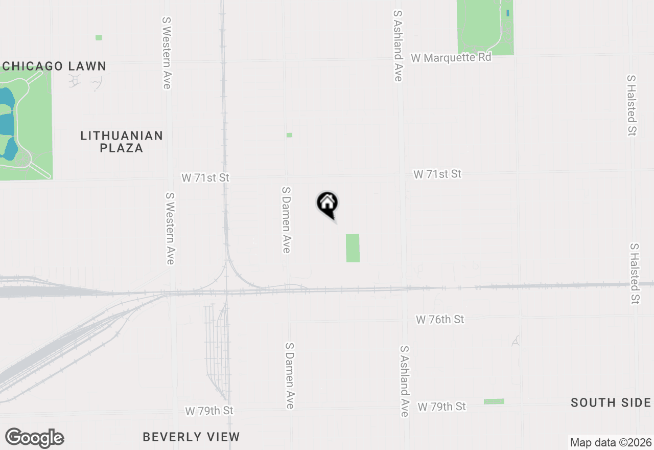 Map of 7242 S Honore Street, Chicago, IL 60636