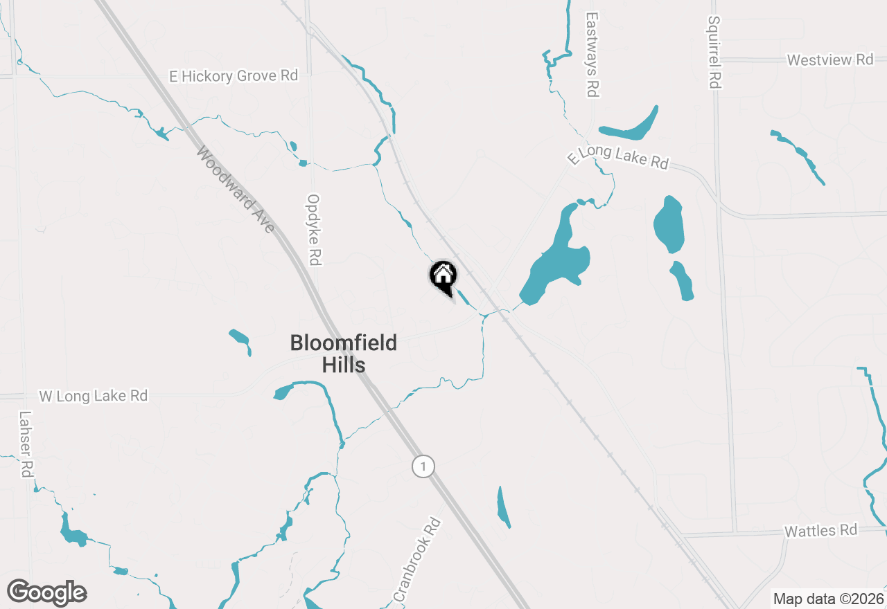 Map of 1711 Huntingwood Lane #C, Bloomfield Hills, MI 48304