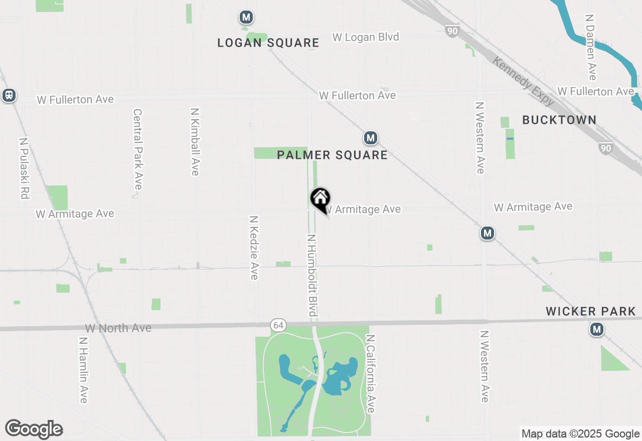 Map of 1939 N Humboldt Boulevard #1S, Chicago, IL 60647