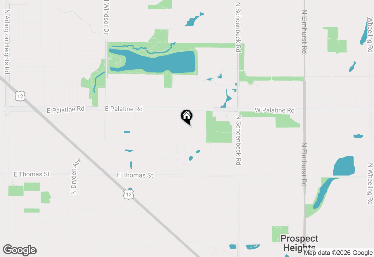 Map of 2314 E Lillian Lane, Arlington Heights, IL 60004