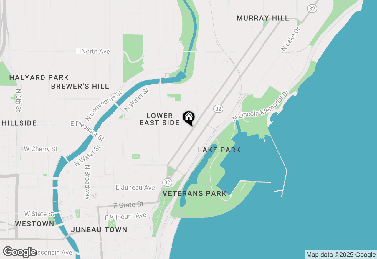 Map of 1619 N Farwell Ave #208, Milwaukee, WI 53202