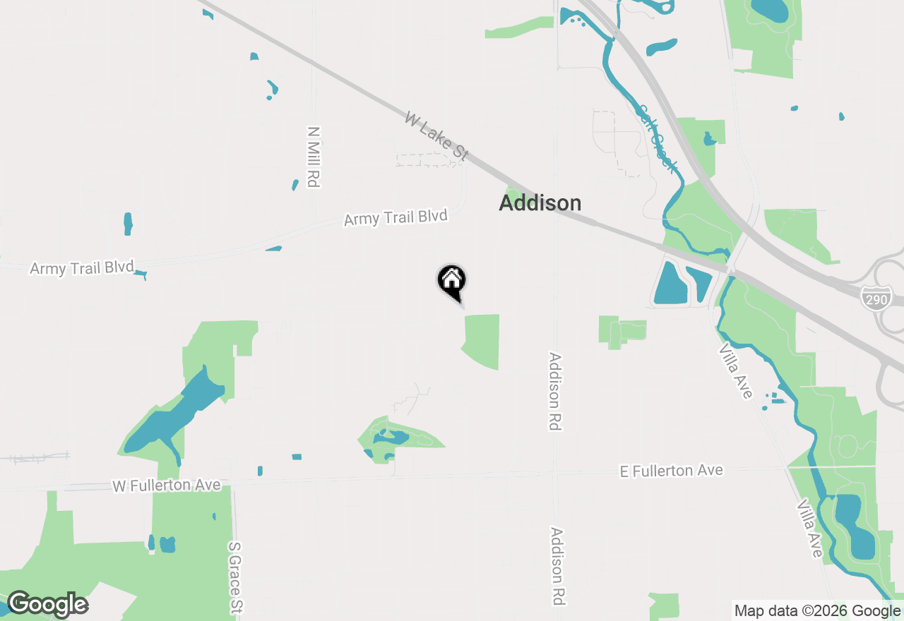 Map of 10 N Adams Drive, Addison, IL 60101