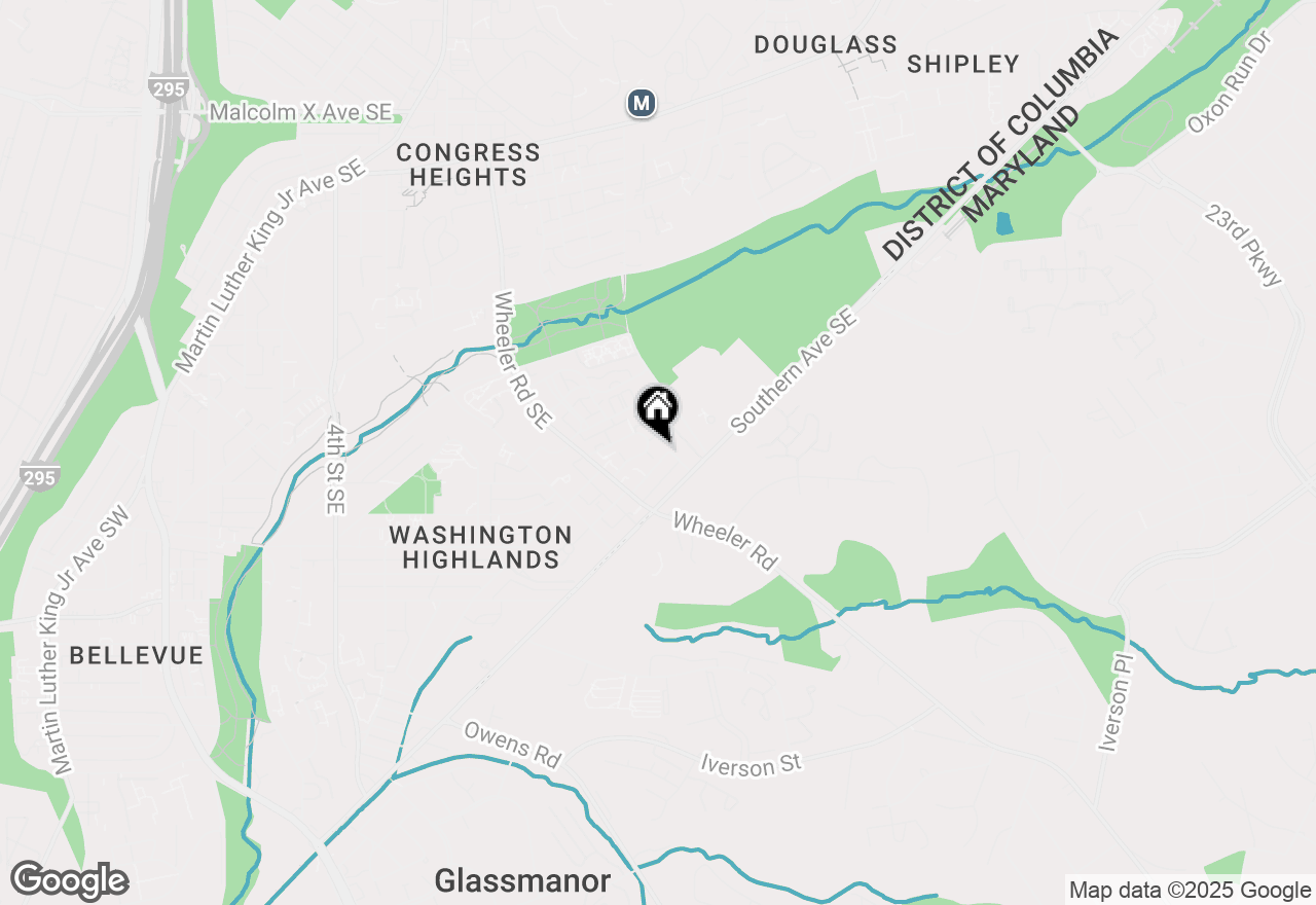Map of 1266 Barnaby Terrace Se, Washington, DC 20032