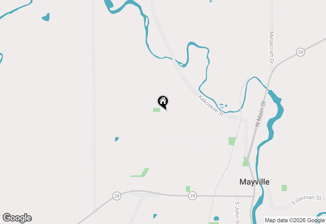 Map of 438 Emmer St, Mayville, WI 53050