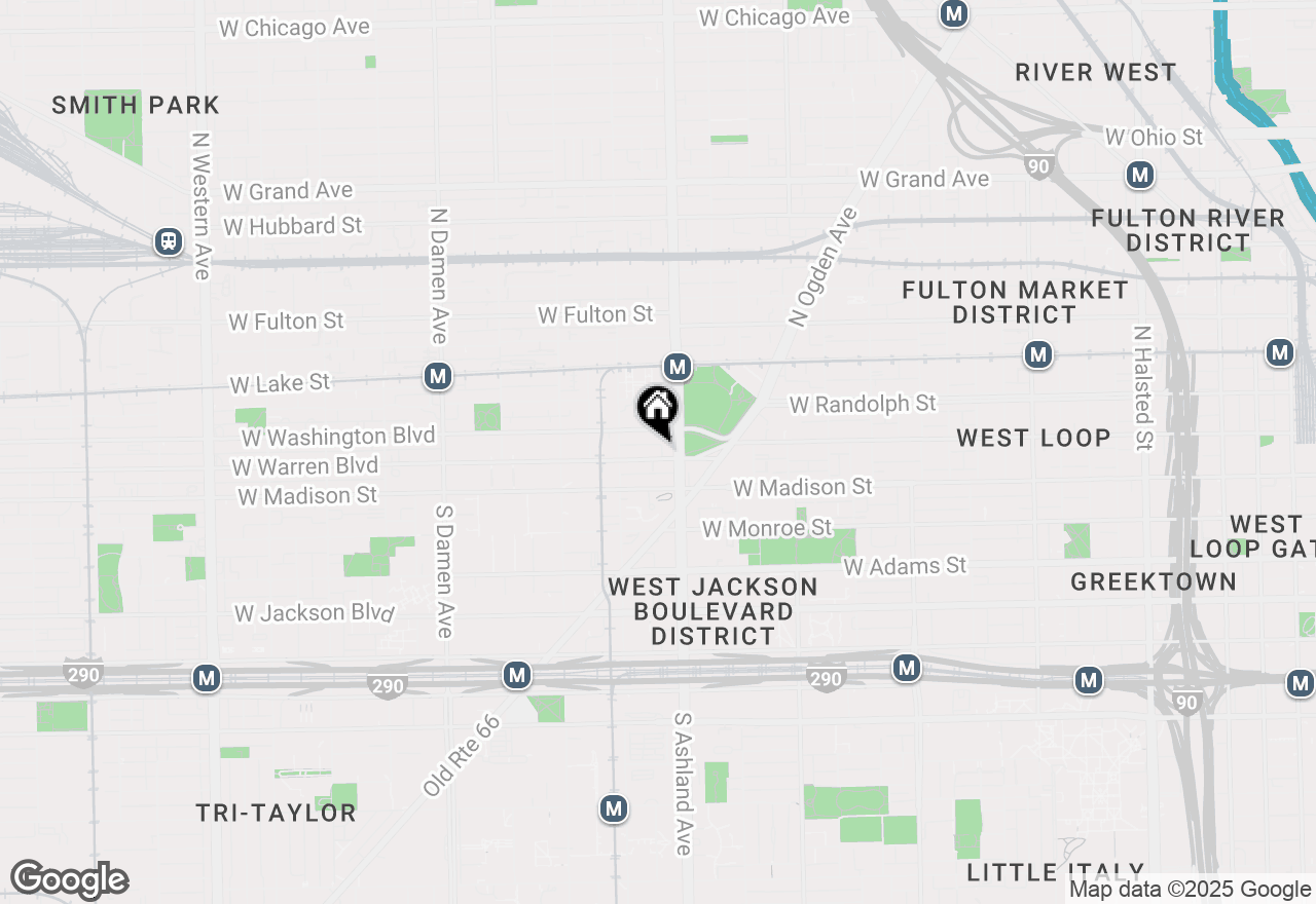 Map of 1620 W Warren Boulevard #1R, Chicago, IL 60612