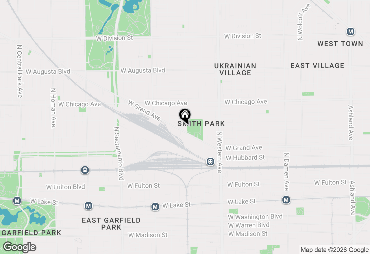 Map of 628 N Rockwell Street, Chicago, IL 60612