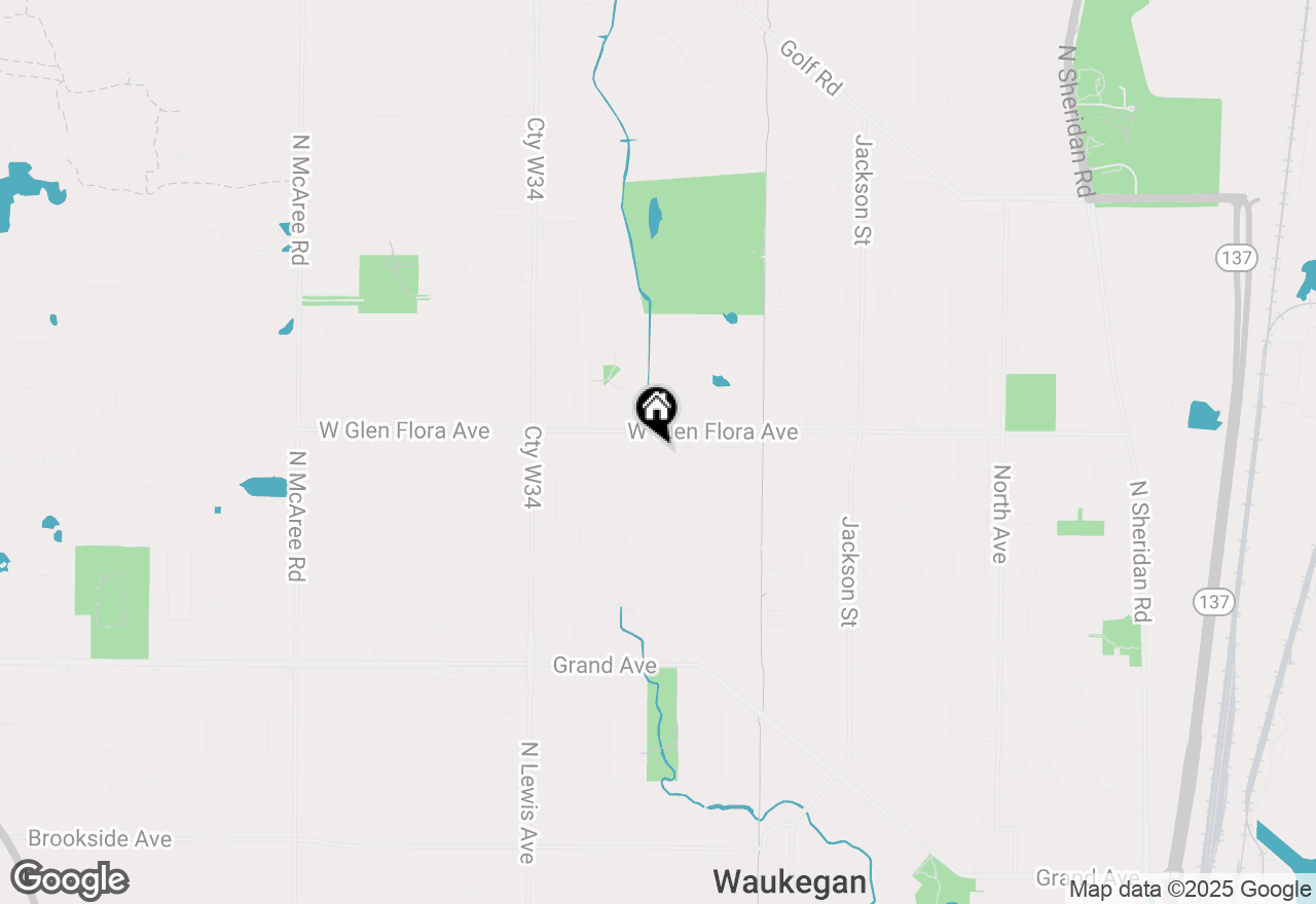 Map of 1203 New York Street, Waukegan, IL 60085