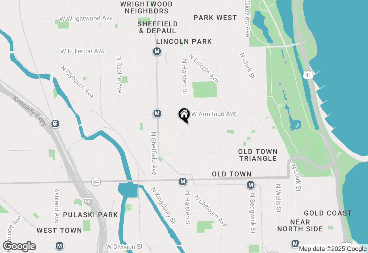 Map of 1926 N Halsted Street, Chicago, IL 60614