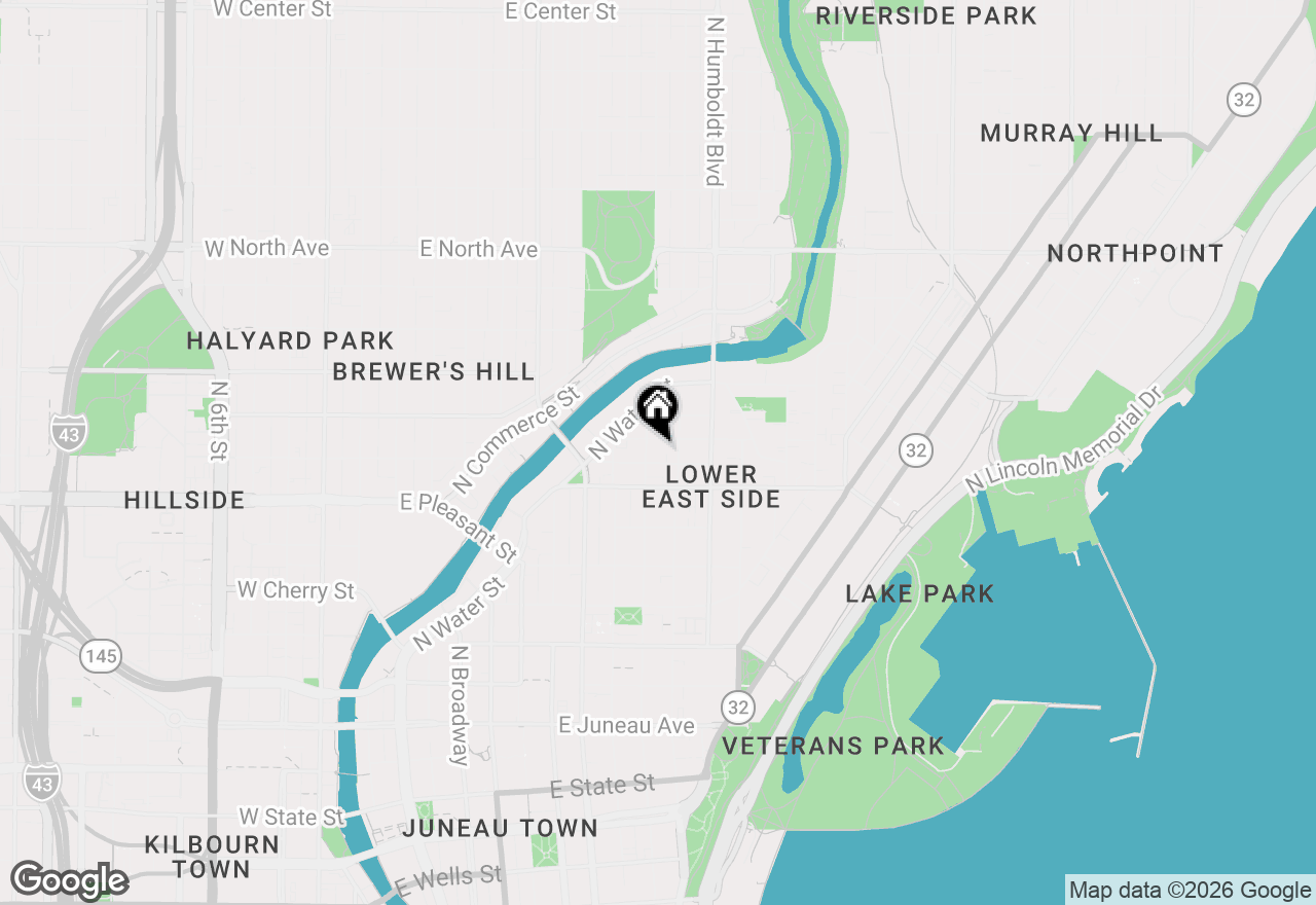 Map of 904 E Pearson St #501, Milwaukee, WI 53202