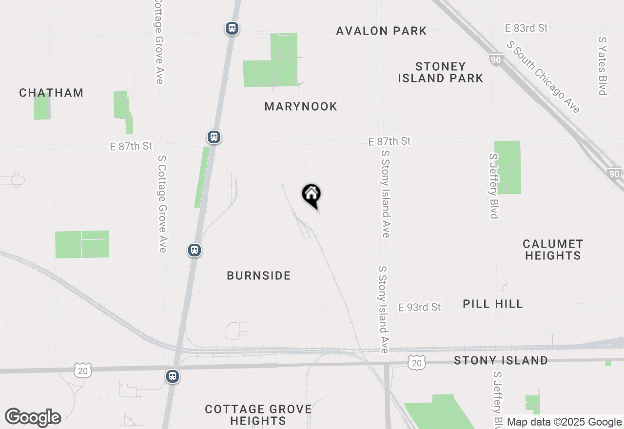 Map of 1329 E 89th Place, Chicago, IL 60619