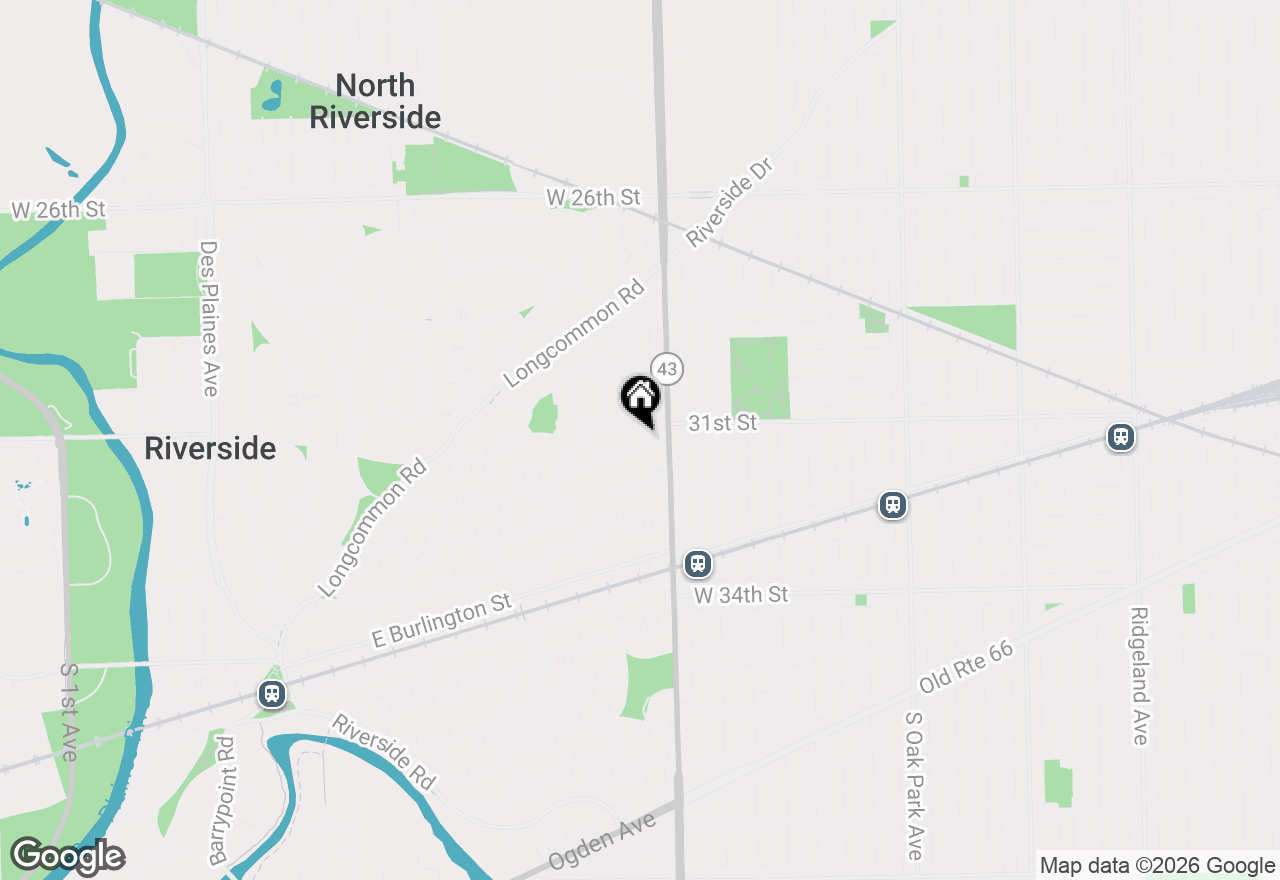 Map of 460 Shenstone Road, Riverside, IL 60546