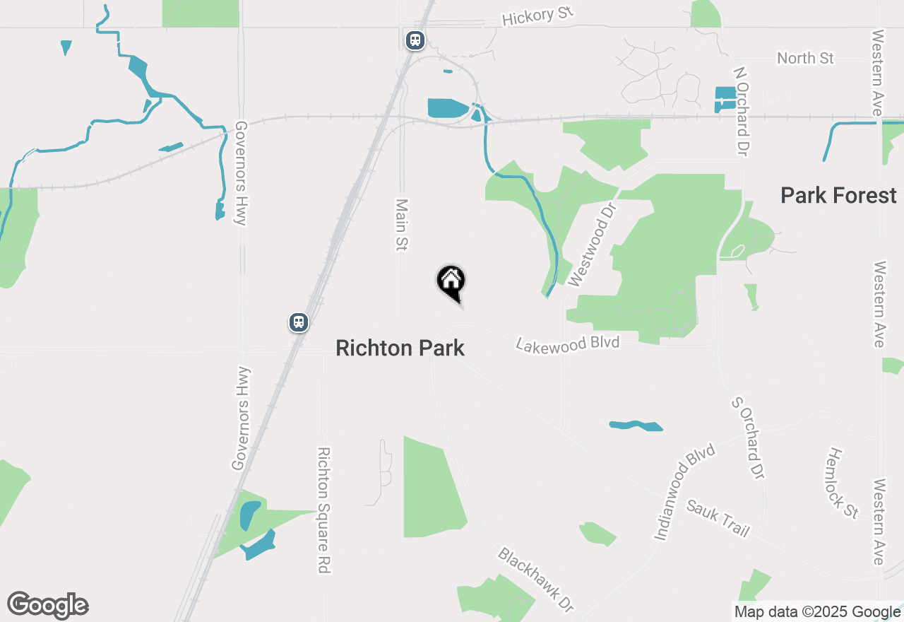 Map of 375 Wilshire Street, Park Forest, IL 60466