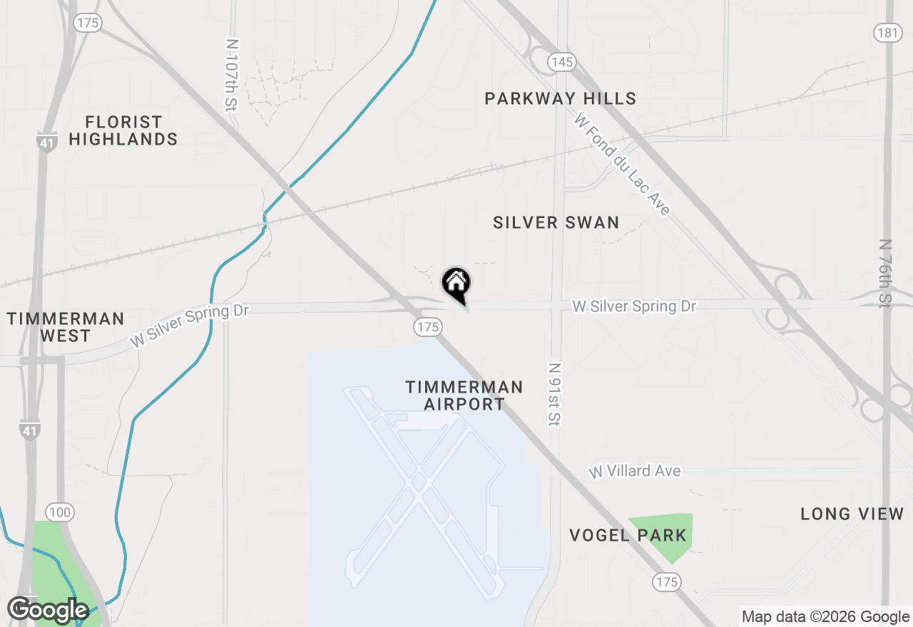 Map of 9533 W Silver Spring Dr, Milwaukee, WI 53225