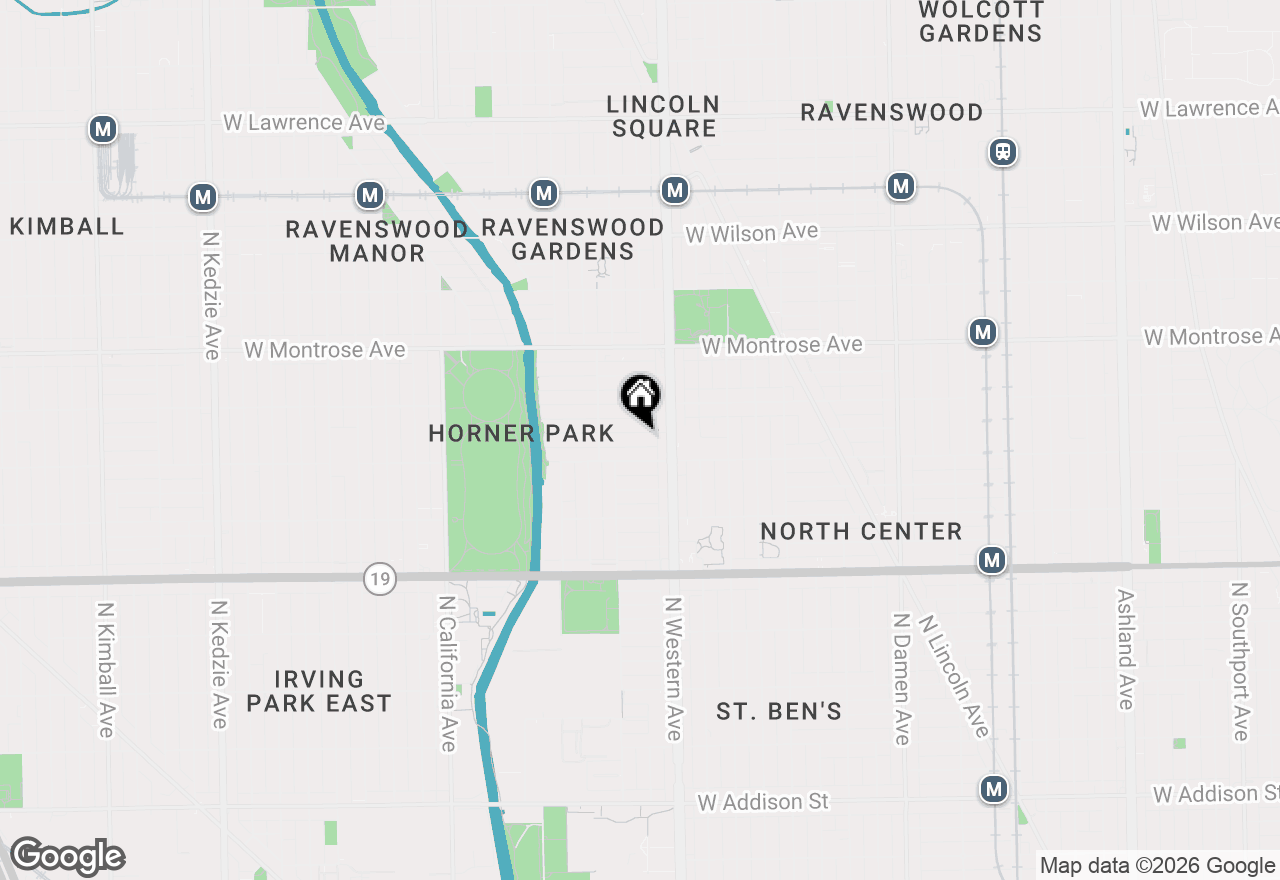 Map of 2433 W Hutchinson Street, Chicago, IL 60618