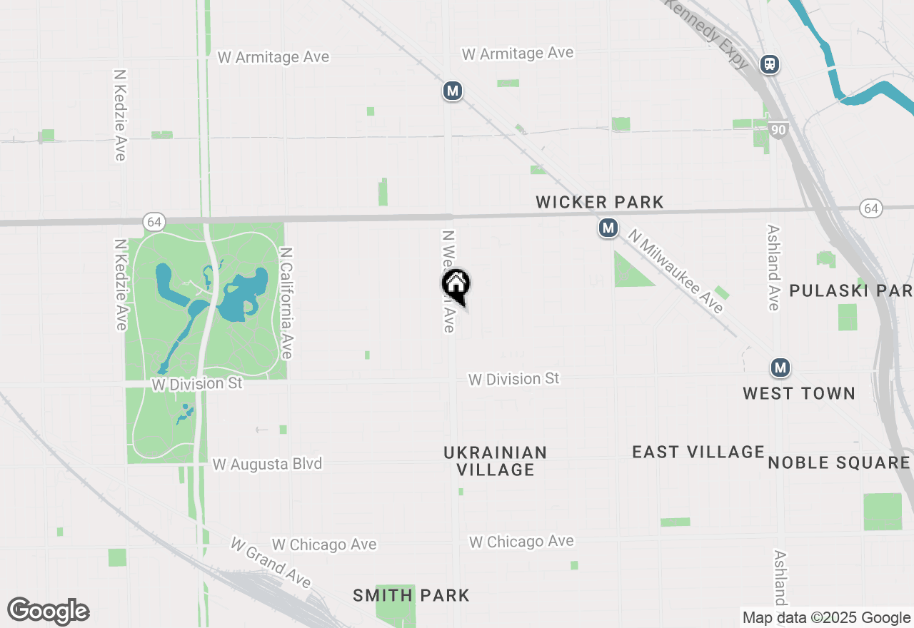 Map of 1337 N Western Avenue #1, Chicago, IL 60622