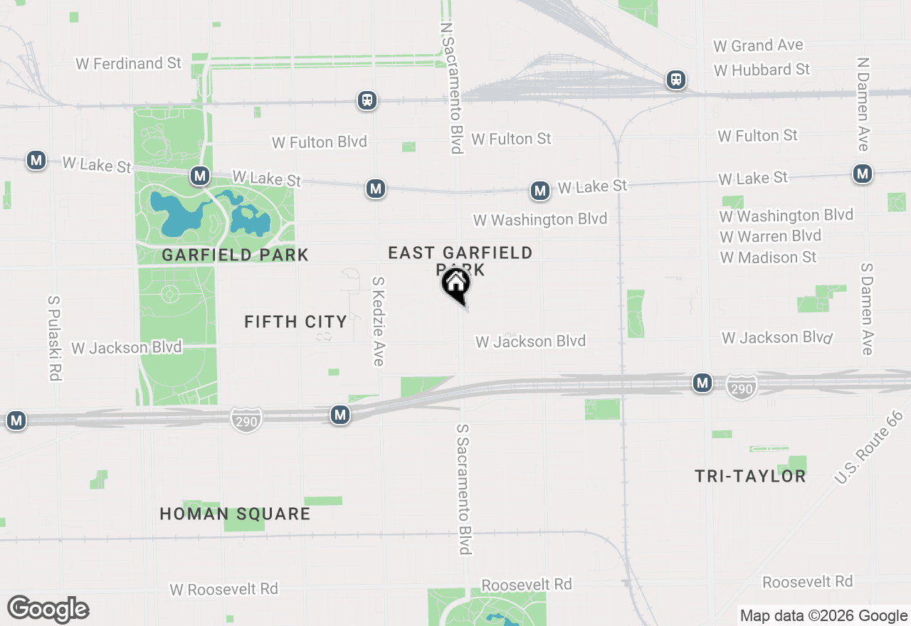 Map of 134 S Sacramento Boulevard #3, Chicago, IL 60612
