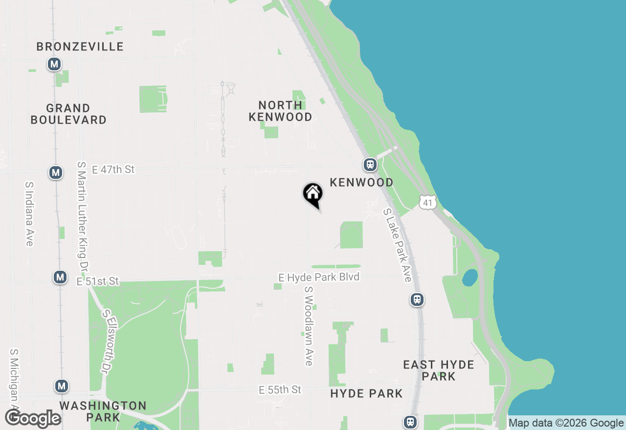 Map of 4847 S Woodlawn Avenue, Chicago, IL 60615