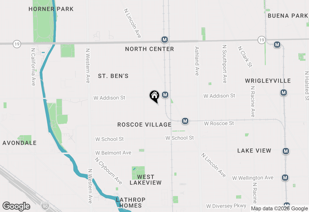 Map of 1911 W Eddy Street #1, Chicago, IL 60657