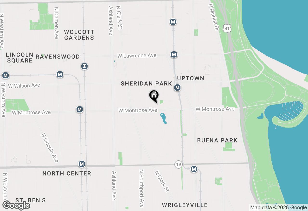 Map of 4417 N Malden Street #1S, Chicago, IL 60640