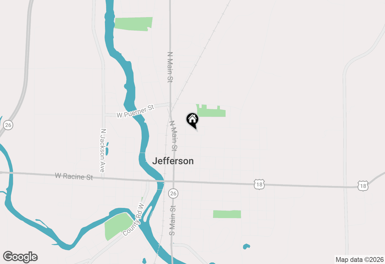Map of 223 E Woolcock St, Jefferson, WI 53549